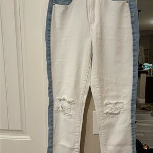 Pacsun Stylish White and Blue Women's Jeans